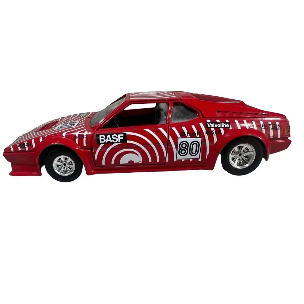 Vintage Bburago BMW M1 BASF #80 1:24 Diecast Race Car 0169 Made in Italy